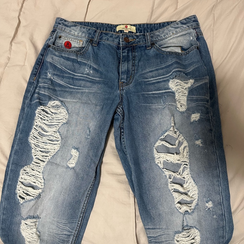 Blue Straight Leg Jeans for Effortless Style